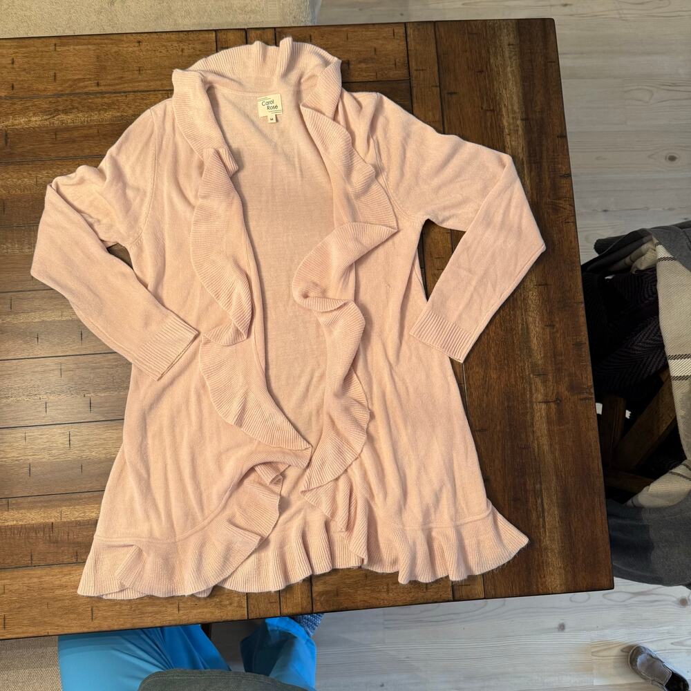 Carol Rose Ruffled Cardigan Super Soft M